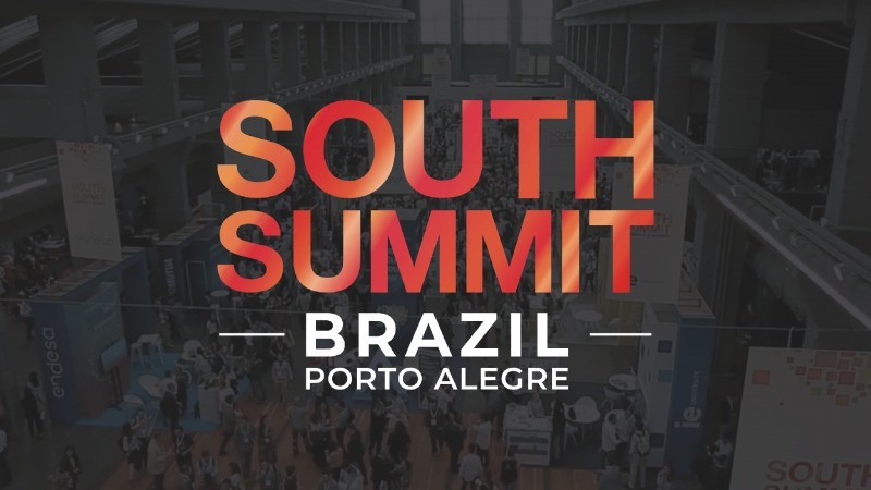 Cartaz de informações sobre evento para empresas e investidores em porto alegre.
