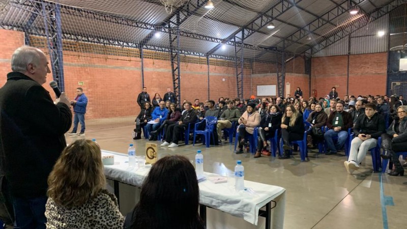 Formação marca ingresso do Colégio Estadual Haidée Tedesco Reali, de Erechim, nos Núcleos de Inovação para o Trabalho (NITs), realizados pela parceria entre as secretarias de Trabalho e Desenvolvimento Profissional (STDP) e de Educação (Seduc).